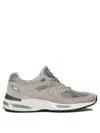 New Balance 991v2 Suede And Mesh Sneakers In Grey