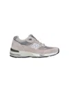 New Balance Miuk 991 Suede And Mesh Sneakers In Grey