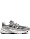 New Balance Grey Low Top Sneakers With Logo Detail In Suede And Tech Fabric Man In Grey