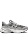 New Balance Grey Low Top Sneakers With Logo Detail In Suede And Tech Fabric Man In Grey