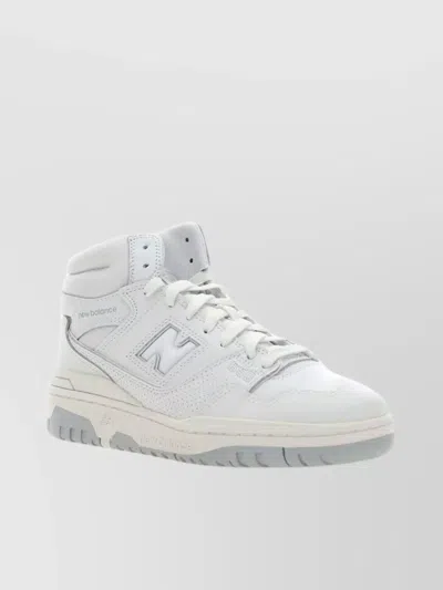 New Balance 650 Mesh-trimmed Leather High-top Sneakers In White