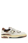 New Balance '550' White And Brown Low Top Sneakers With Logo And Contrasting Details In Multicoloured