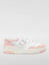 New Balance Woman Sneakers White Size 7 Leather In Pink
