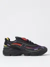 New Balance Black Mesh Sneakers With Multicolor Details In Black