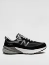 New Balance Printed Suede Mesh Sneakers With Cushioned Sole In Black