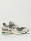 New Balance 2002r Grey Low Top Sneakers With Logo Patch In Suede Unisex In Gray