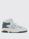 New Balance Padded Collar Leather Sneakers In White