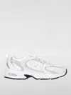New Balance Almond Toe Mesh Panelled Sneakers In Weiss