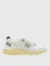 New Balance Low Top Sneakers With Mesh Panels And Suede Accents In White