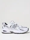 New Balance Womens White Blue Mr530 Logo-embossed Leather And Mesh Low-top Trainers Eur 42/ 9 Uk In White