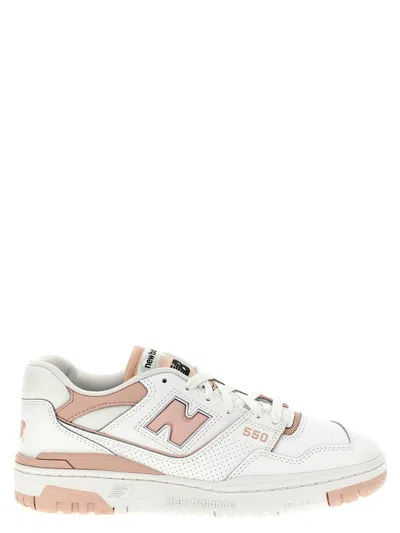 New Balance 550 Panelled Leather Sneakers In White Incense