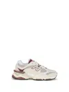 New Balance 9060 Low-top Sneakers In Linen And Burgundy In Nude