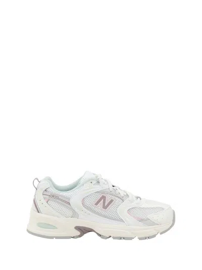 New Balance '530' White Sneaker With Mesh Design And Side Logo In Tech Fabric And Mesh Unisex In Sea Salt/yellow