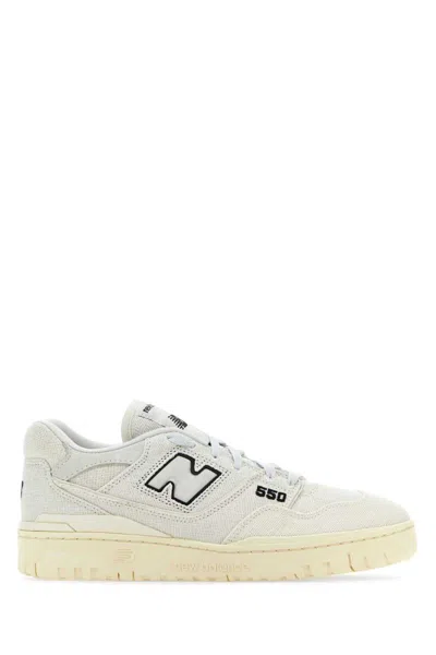 New Balance Ivory Canvas 550 Sneakers In White