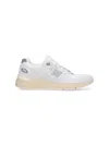 New Balance Low Top Sneakers With Mesh Panels And Suede Accents In White