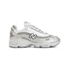 New Balance Contemporary Sneakers Featuring Mesh Panels And Reflective Accents In White