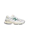 New Balance 9060 Sneaker In Sea Salt/marsh Green/calcium, Women's At Urban Outfitters In White