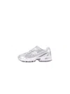 New Balance White Artificial Leather Sneaker In Bianco Chiari E Naturali