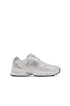 New Balance 530 Low-top Sneakers In Nb White With Silver Metallic In Neutral