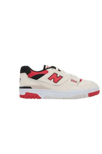 New Balance Sneakers In White+red