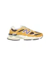 New Balance Mm6 Maison Margiela Black Leather Ballerinas In Yellow