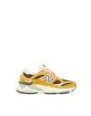 New Balance Mm6 Maison Margiela Black Leather Ballerinas In Yellow