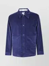New Balance Soft Corduroy Long Sleeve Overshirt In Blue