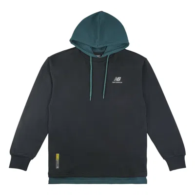 New Balance Splicing Hooded Knit Pullover Casual Sports Black