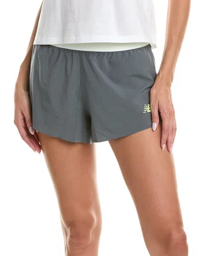 New Balance Split Short In Grey