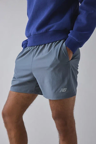 NEW BALANCE SPORT ESSENTIAL 5" RUNNING SHORT IN GREY, MEN'S AT URBAN OUTFITTERS