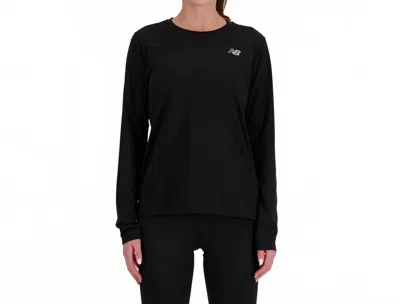 New Balance Sport Essential Long Sleeve Top In Black