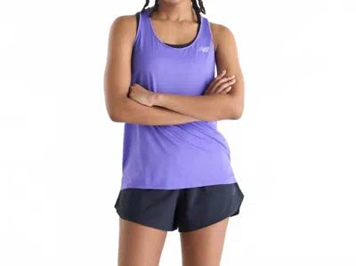 New Balance Sport Essential Tank In Purple In Black