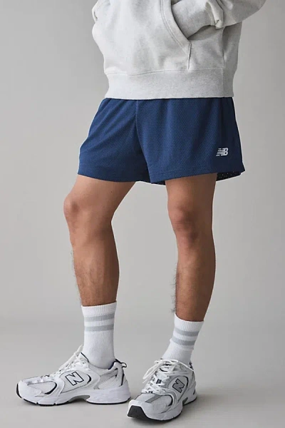 NEW BALANCE SPORT ESSENTIALS 5" RUNNING SHORT IN NAVY, MEN'S AT URBAN OUTFITTERS