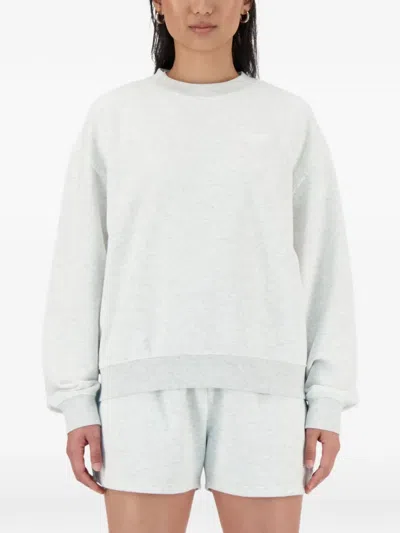 New Balance Sport Essentials Crew-neck Sweatshirt In White