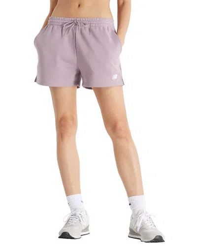 New Balance Sport Essentials French Terry Short In Purple