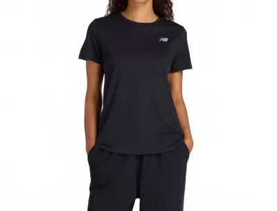 New Balance Sport Essentials Heather Tech Tee In Black