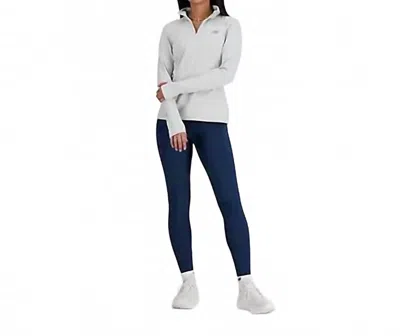 New Balance Sport Essentials Space Dye Quarter Zip Jacket In Ash Heather In Gray