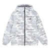 New Balance Sport Printed Logo Puffer Jacket 'white Camo' In Gray