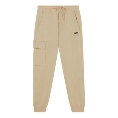 New Balance Sportswear Fleece Cargo Pants 'khaki' In Brown