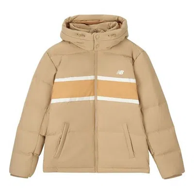New Balance Sportswear Jacket 'khaki White' In Brown