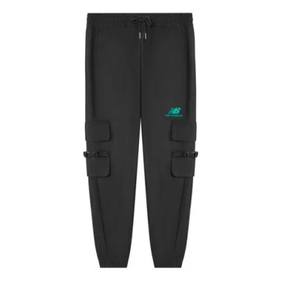 New Balance Sportswear Logo Printed Cargo Joggers 'black'