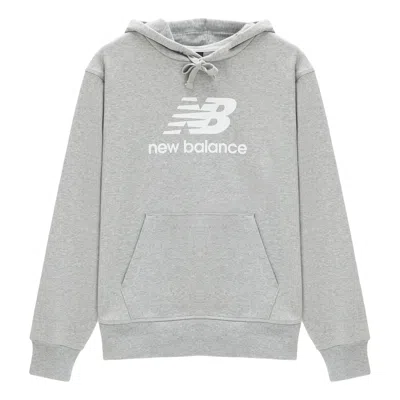 New Balance Stacked Logo French Terry Hoodie Asia Sizing 'athletic Grey' In Gray
