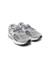 NEW BALANCE STEEL GREY LOGO PATCH LACE-UP trainers