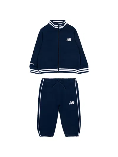 New Balance Babies' Striped Tracksuit In Blue