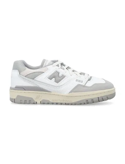 New Balance Suede And Leather 550 In White Grey