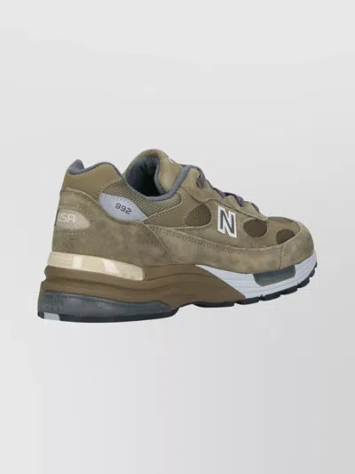 NEW BALANCE SUEDE AND MESH LOW TOP SNEAKERS