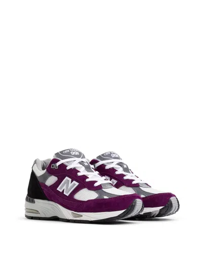 New Balance Suede And Mesh Sneaker In Purple