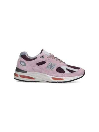 New Balance Suede And Mesh Sneakers With Iconic Branding And Textured Accents In Multi