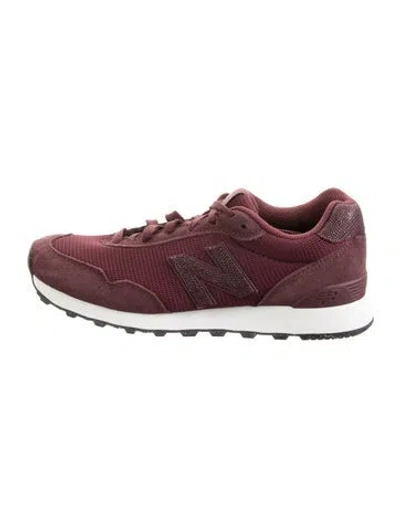 Pre-owned New Balance Suede Athletic Sneakers In Burgundy