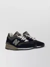 New Balance Suede Blend Sneakers Featuring Mesh Panels